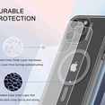 thumbnail image 7 of ELEHOLD Full Body Magnetic Case for iPhone 15 Pro Max,Built-in Front Screen Protector 360 Protection Compatible with Mag Safe Transparent Clear Shockproof Cover for iPhone 15 Pro Max,Gray, 7 of 7