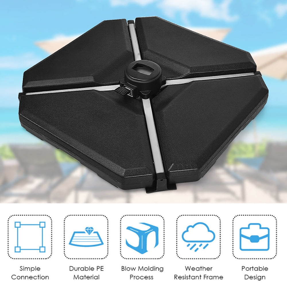 Topcobe 195 lbs Patio Cantilever Offset Umbrella Base Weight Sand, Patio Umbrella Base