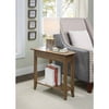 HomeStock Rustic Recluse Wedge End Table With Shelf