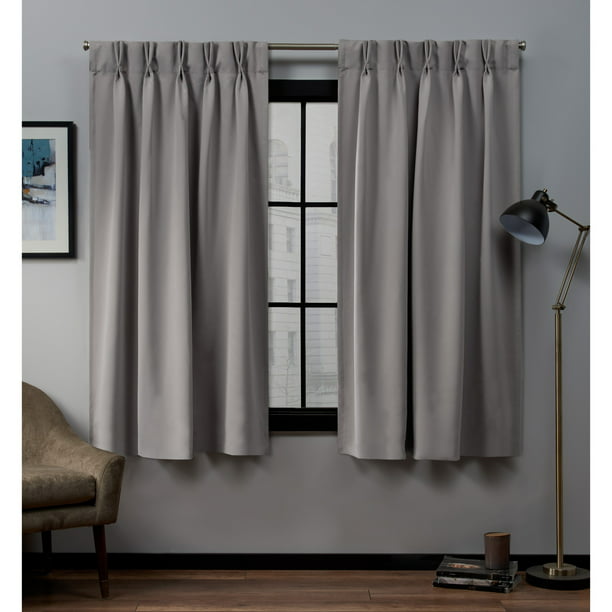 Exclusive Home Curtains 2 Pack Sateen Twill Woven Blackout Pinch Pleat