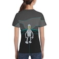 thumbnail image 5 of RoboFuturama Teen T-Shirt Crewneck Short Sleeve Double-Sided Print Summer Tee Shirts Top For Youth Boys Girls Children Medium, 5 of 7