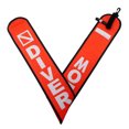 thumbnail image 2 of Scuba Diving 4ft Orange Surface Marker Signal Tube w/ Plastic Clip, 2 of 3