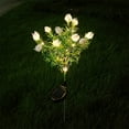 thumbnail image 4 of Usloyux Under $5 Solar Gardenia Outdoor Lights, LED Fake Flower Garden Decoration, Waterproof Landscape Lighting, Wedding Party Garden Decor, Automatic Solar Stake Lights, 4 of 6