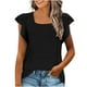 thumbnail image 1 of Tops de cuello cuadrado para mujer, camiseta de manga corta con volantes, blusas tipo túnica de verano holgadas OAVQHLG3B Store  lin121212, 1 of 4