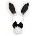thumbnail image 1 of Diadema Con orejas de Conejo perfecl para mujeres y niñas Con pajarita y cola, 1 of 8