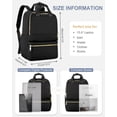 thumbnail image 2 of Mochila de viaje wepadre negra para mujer impermeable 15.6 pulgadas, 2 of 8