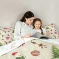 thumbnail image 5 of Homewish Kawaii Xmas Snowman Full Size Comforter Sets 3-Piece for Kids Children Teens,Winter Snowflake Bedding Comforter Set,Merry Christmas Lightweight Bedding Sets,Lightweight Room Decor, 5 of 8