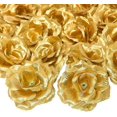 thumbnail image 1 of 30 pack de oro de seda artificial rosa cabezas de flores para boda flor pared bricolaje artesanía decoración de fiesta, 11 kaili Sencillez, 1 of 2