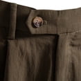 thumbnail image 4 of Mens Pleated Casual Shorts Old Money Style Twill Knee Length Shorts, Summer Quick Dry Fashion Rolled Hem Streetwear Solid Color Loose Fit for Everyday Wear, 4 of 9