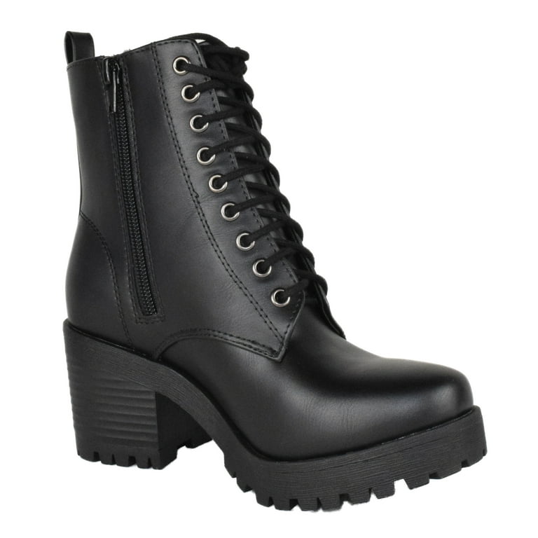 Fuzzy combat boots deals