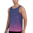 thumbnail image 2 of Lsque Violet Glitter Pattern Mens Tank Tops Muscle Athletic Quick Dry Sleeveless Workout Fitness T Shirts Beach Tank Top, Loose-fit Sleeveless Shirt for Men-Medium, 2 of 7