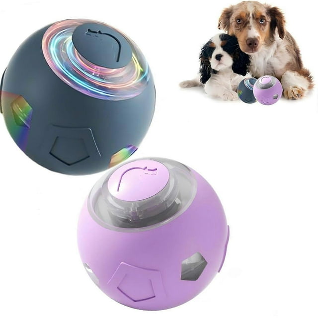 Smart Jumping Ball for Dogs & Cats, Glowing Interactive Ball Auto-Avoid Pet Toy, USB Rechargeable & Bite-Resistant