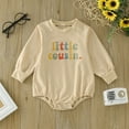 thumbnail image 2 of LUOGENLI Baby Girl Rompers 2T Baby Toddler Boys Girls Long Sleeve Letter Prints Rompers Jumpsuits Fall Winter Clothes Baby Girl Rompers 6-9 Months Pack Girls' Jumpsuits Beige 3-6 Months, 2 of 9