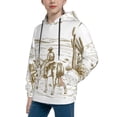 thumbnail image 2 of Daiia Western Desert Cowboys for Boys Fashion Hoodies & Sweatshirts with Kangaroo Pocket,Hooded Sweatshirt for Kid, Breathable& Moisture Wicking-Medium, 2 of 6