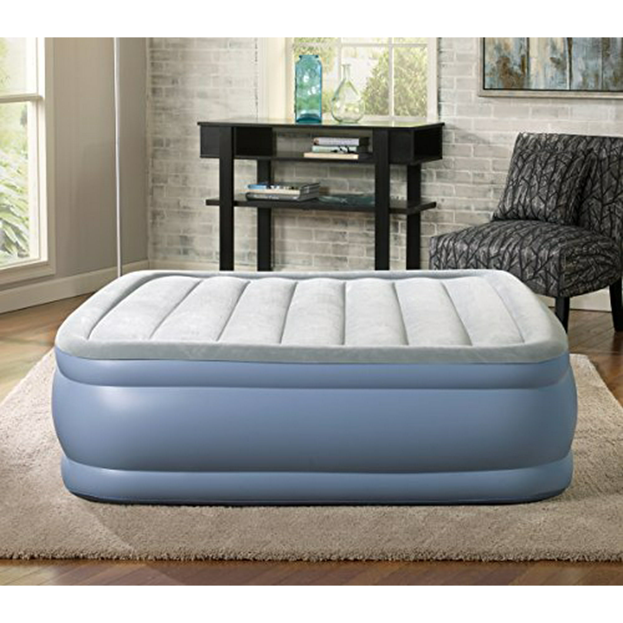 Beautyrest Hi Loft Inflatable Mattress Raised Profile Air Bed with External Pump Queen Walmart