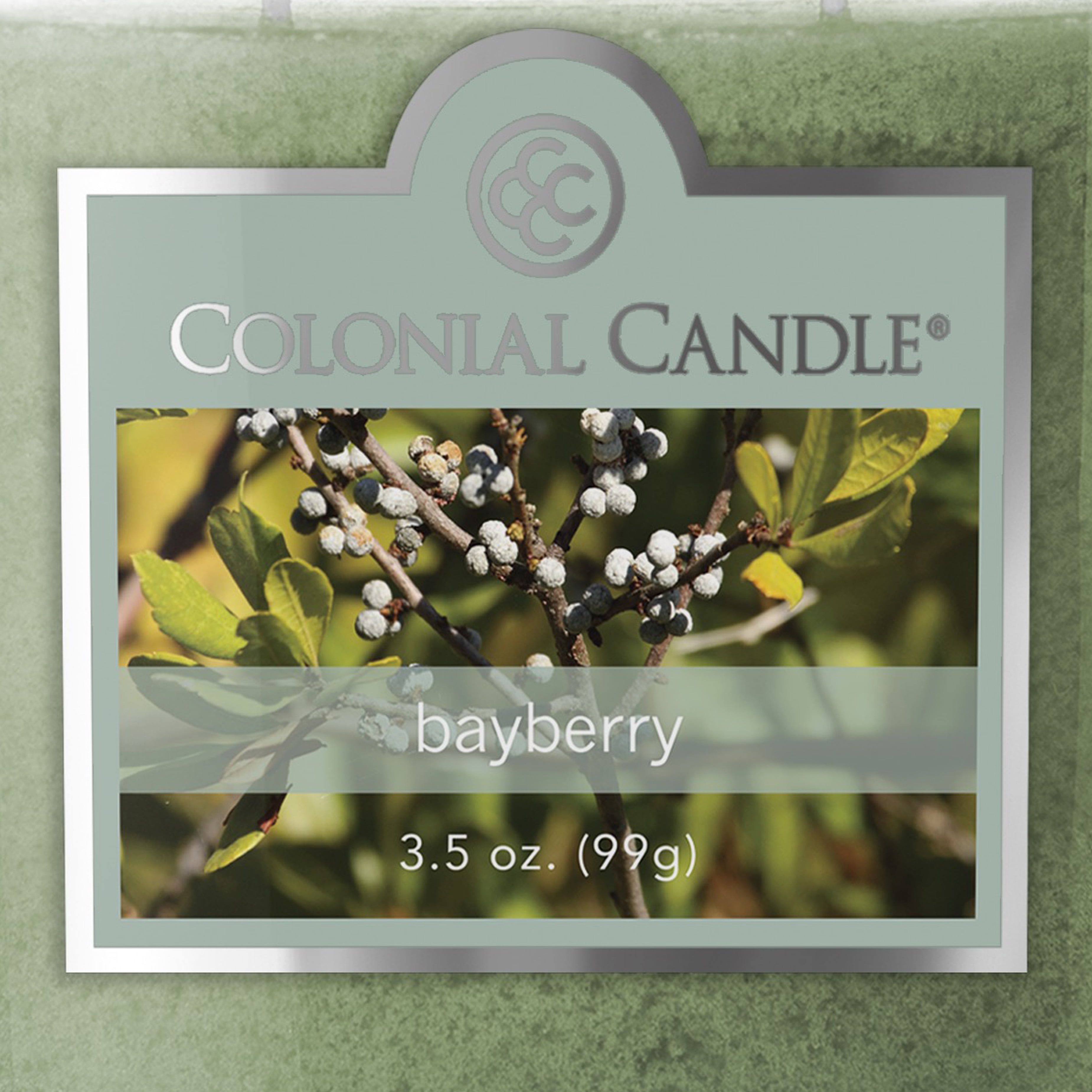 Colonial Candle Bayberry Scented Jar Candle - Classic Oval Jar - 2 Wick - 3.5 oz - 20h Burn