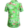 thumbnail image 2 of SSLR Hawaiian Shirt for Women Flamingo Short Sleeve Casual Button Down Shirts Beach Aloha Tops, 2 of 8