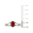 thumbnail image 2 of Everly Women's Created Sapphire Created Ruby 10k Yellow Gold Bridal Set, 2 of 7