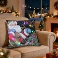 thumbnail image 4 of SLYNSHome Christmas Throw Pillow Cover with LED Lights,Light-up Winter Pillow Cases 18x18 inch Pillowcase Holiday Cushion Case for Couch Bed Sofa Decor, 4 of 7