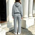 thumbnail image 6 of Glisme Girls Outfit Set Solid Color Long Sleeve Hooded Tops With Pocket Pants Outfit Casual Girls Set Size 11-12 Years Grey, 6 of 7