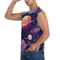 thumbnail image 3 of Balery Planet Pastel Galaxy Camisetas sin mangas para hombre, absorbe la humedad y protege contra el mal olor.-Small, 3 of 7