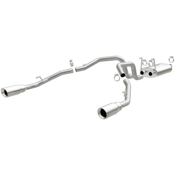 Magnaflow Performance Exhaust System Kit 16869 Exhaust System Kit Cat-Back System; Stainless Steel; With Muffler; 2-1/2 Inch Pipe Diameter; Dual Exhaust With Dual Exit; Split Rear Exit