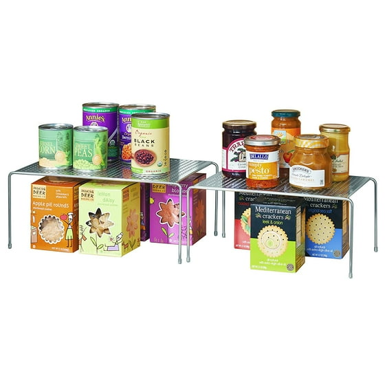 Interdesign 48866 Classico Expandable Stackable Cabinet Shelves Interdesign 48866 Classico Expandable Stackable Cabinet Shelves Silver Com