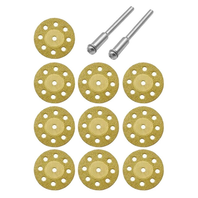 koolsoo 10Pcs Diamant Roue de Coupe Diamant Coupe avec 2pcs Mandrin 3mm pour 30mm Rotatif