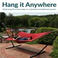 thumbnail image 5 of Sunnydaze 2-Person Soft-Spun Polyester Rope Spreader Bar Hammock, 600 lb Capacity - Red, 5 of 11