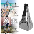 thumbnail image 5 of Bolsa de transporte para perros, bolsa de transporte reversible con correa para el hombro, bandolera ajustable para perros, bolsa de transporte para cachorros con gancho para collar para perro/gato/co, 5 of 5