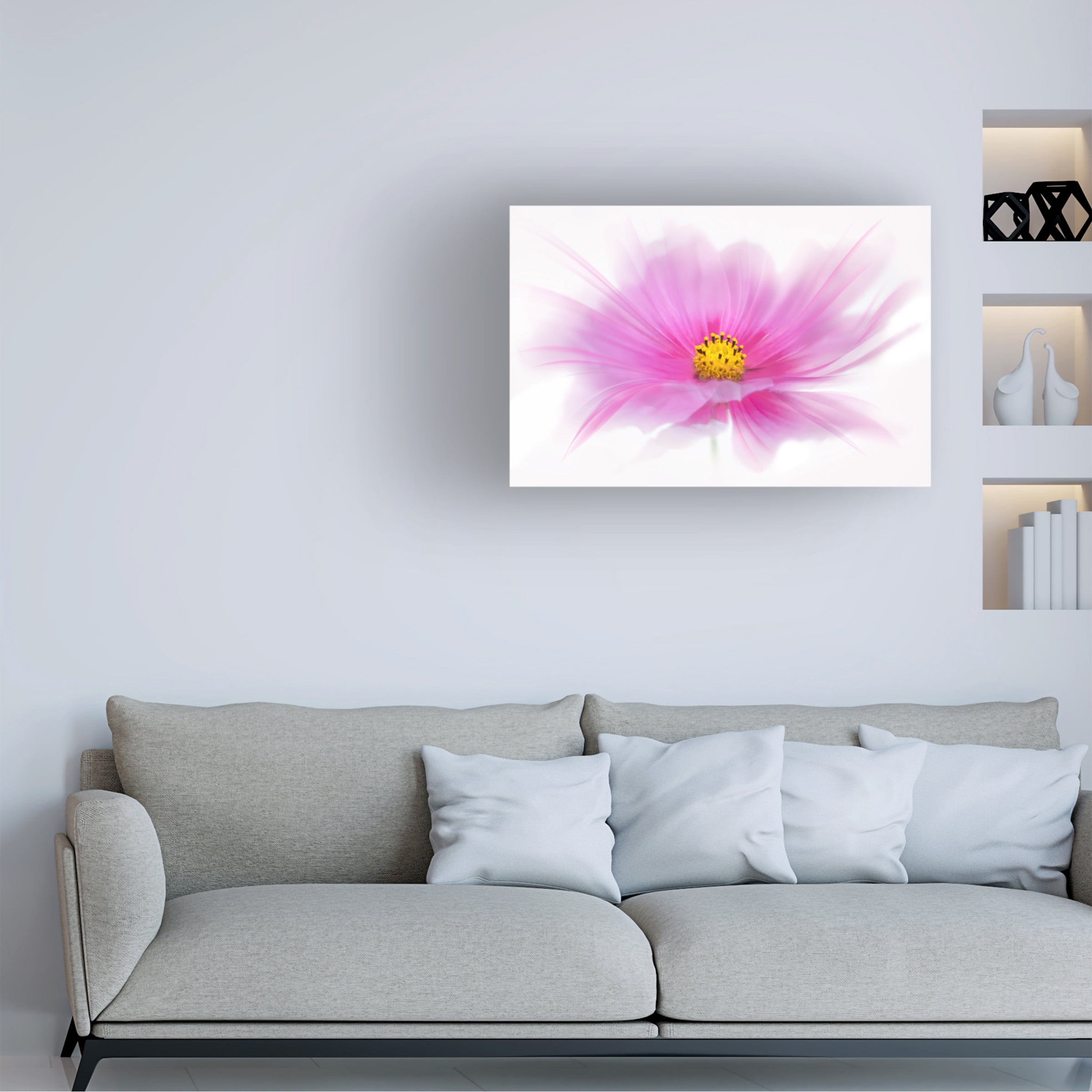 Trademark Fine Art 'Dancing Flower Deep Pink Cosmos' Canvas Art by Cora Niele