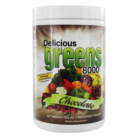 Greens World - Delicious Greens 8000 Chocolate - 10.6 oz.