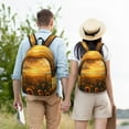 thumbnail image 3 of Vsdgher Sunflower Sunset Rainfall Print Canvas Backpack Travel Rucksack Unisex Knapsack 15.7/17.7Inch Laptop Backpack for Work,College -Small, 3 of 5