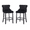 Black, variant on Tcbosik Velvet Counter Height Upholstered Barstools Set of 2, Armless Bar Chair with Button Tufted Design & Wood Legs for Kitchen Island, Easy Assembly, Gray