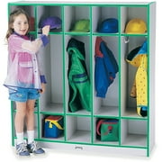 Jonti-Craft Rainbow Accents 5-section Coat Locker