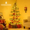 thumbnail image 3 of Costway 6.4 FT Rotating Christmas Tree with Display Shelves 280 Branch Tips 220 LED Lights, 3 of 10
