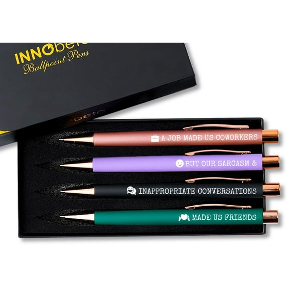 Set de bolígrafos InnoBeta de 4 unidades como regalo de despedida para mujer