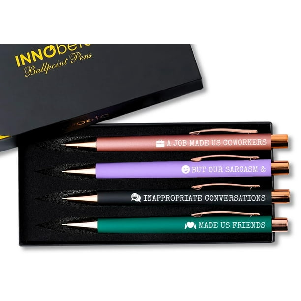 Set de bolígrafos InnoBeta de 4 unidades como regalo de despedida para mujer