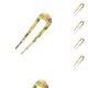 thumbnail image 2 of Horquillas de acetato Jumpingount en forma de U Multicolor Fruta Verde 10Conjunto, 2 of 6