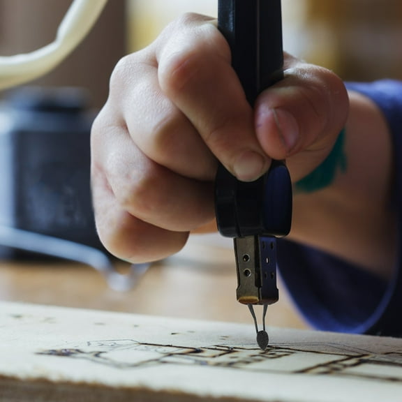 UPKOCH Pyrograph Pen Tip Wood Burning Tools High Performance 2.70X0.70X0.10CM Dark Grey Iron