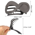 thumbnail image 2 of Unique Bargains 2pcs Plastic Hair Claws Hair Clips Hair Barrettes for Women Matte Brown 3.39''x1.89''x0.91'', 2 of 7