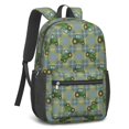thumbnail image 2 of Tractor and Tractors Blue Pattern 17" School Backpacks for Teens,Waterproof Oxford Fabric,S-Shape Padded Straps for School,Travel,Hiking,Camping, 2 of 6