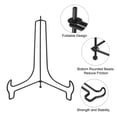 thumbnail image 3 of Uxcell 2Pcs 10 inch Plate Stand for Display Iron Folding Holder for Book Picture, Black, 3 of 7