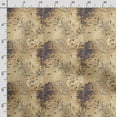 thumbnail image 3 of Soimoi Leaves Printed, Cotton Satin Spandex, Sewing Fabric by The Yard 54 Inch Wide, Decorative Fabric for Dresses and Home Accents, Brown & Purple, 3 of 5