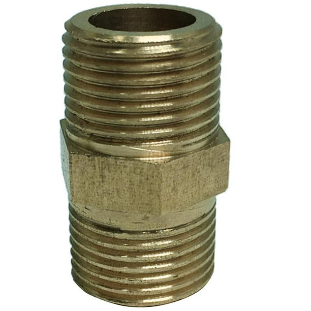 Adaptador de conexión hexagonal de latón con rosca macho para conector de agua Modelo_3