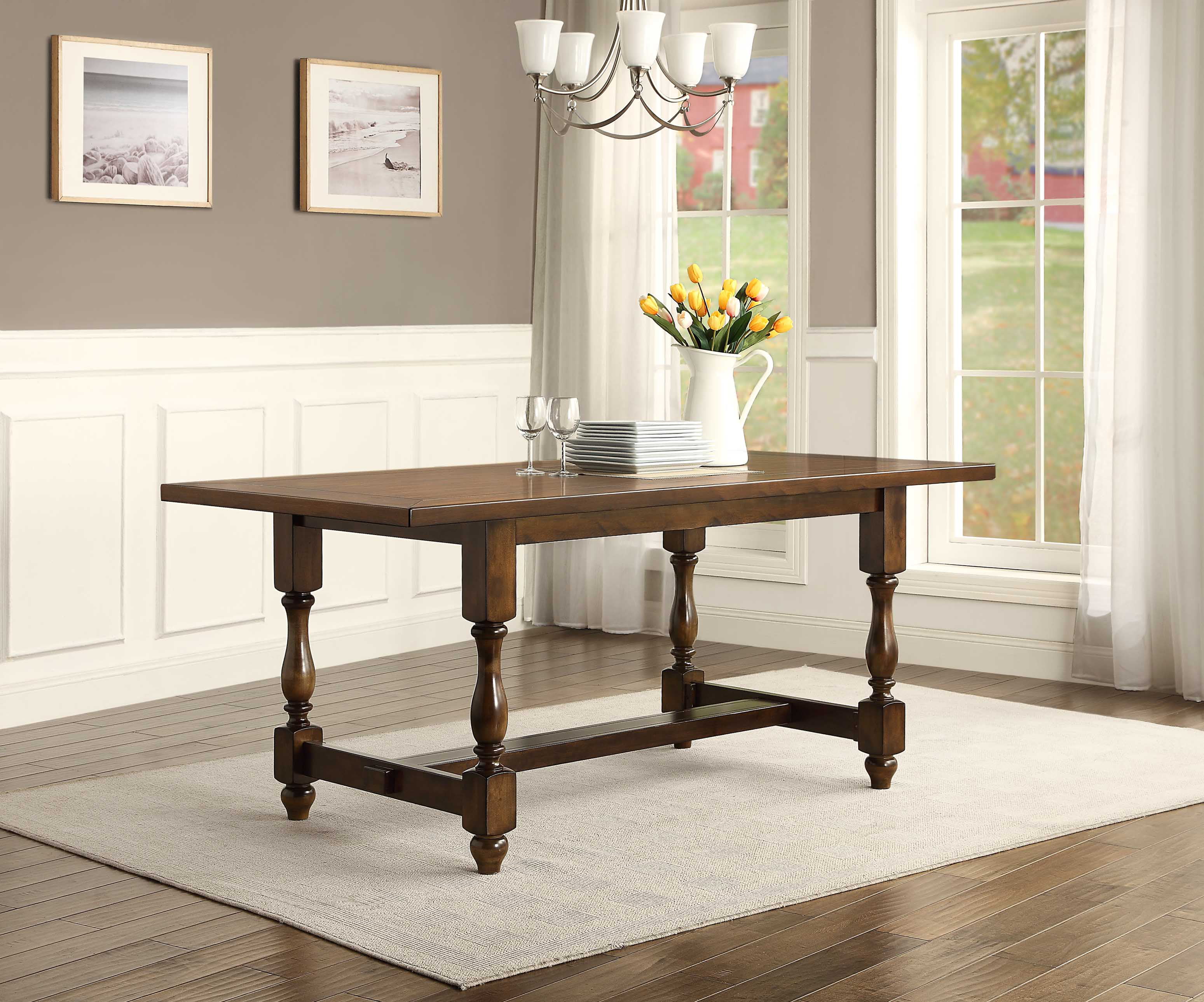 Better Homes and Gardens Autumn Lane Farmhouse Dining Table, Black and