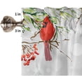 thumbnail image 5 of Snowman Curtains Valance for Bedroom Living Room, Christmas Tree Red Cardinals Curtains & Drapes Rod Pocket Seasonal Winter Snowy Scene Valance for Kitchen Window Curtains Over Sink 54x18in,1 Panel, 5 of 6