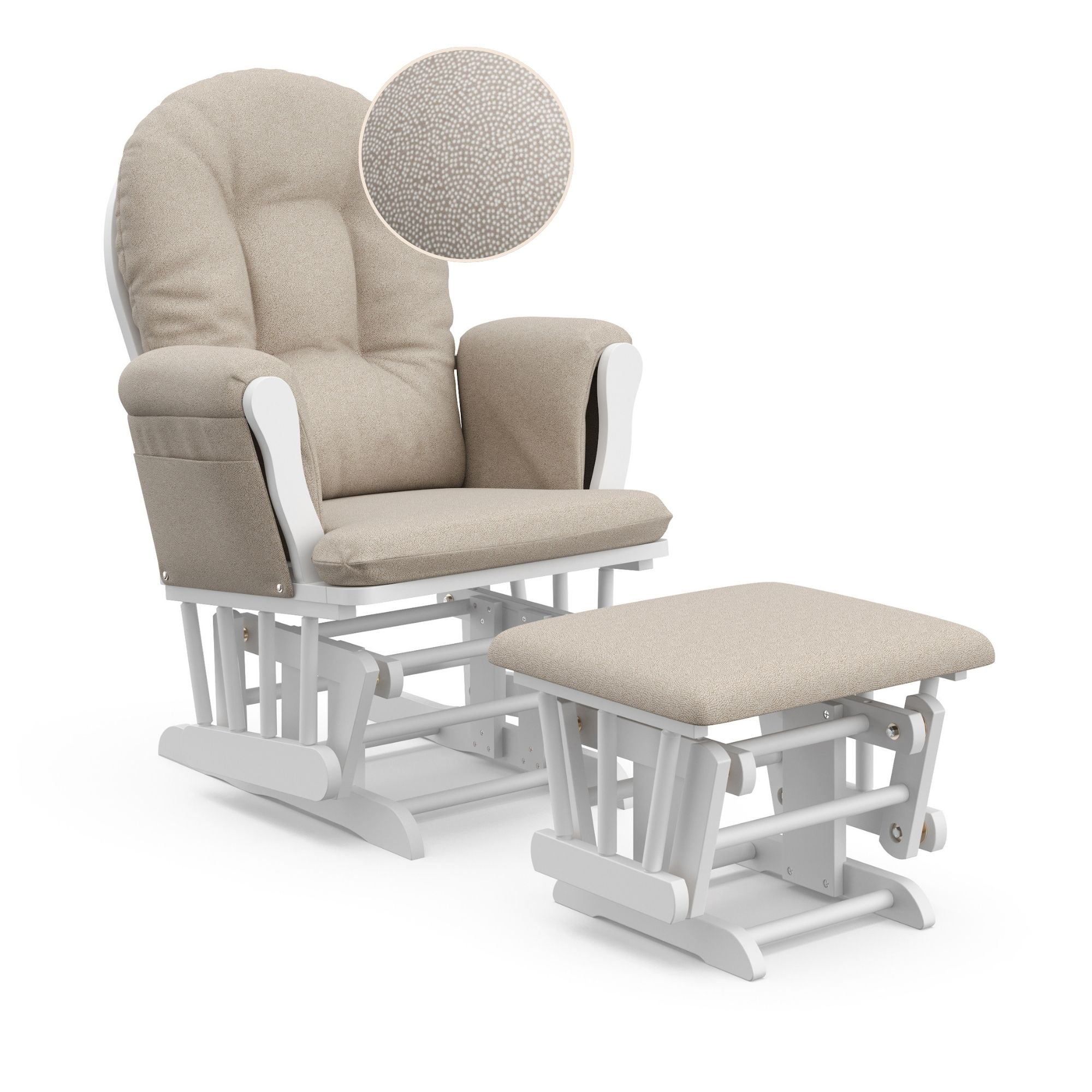 Storkcraft Hoop Glider and Ottoman