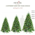 thumbnail image 3 of Prelit Christmas Tree Artificial Hinged Xmas Tree with Stand,Multicolor Lights,Decorated for Home Holiday,6FT, 3 of 10
