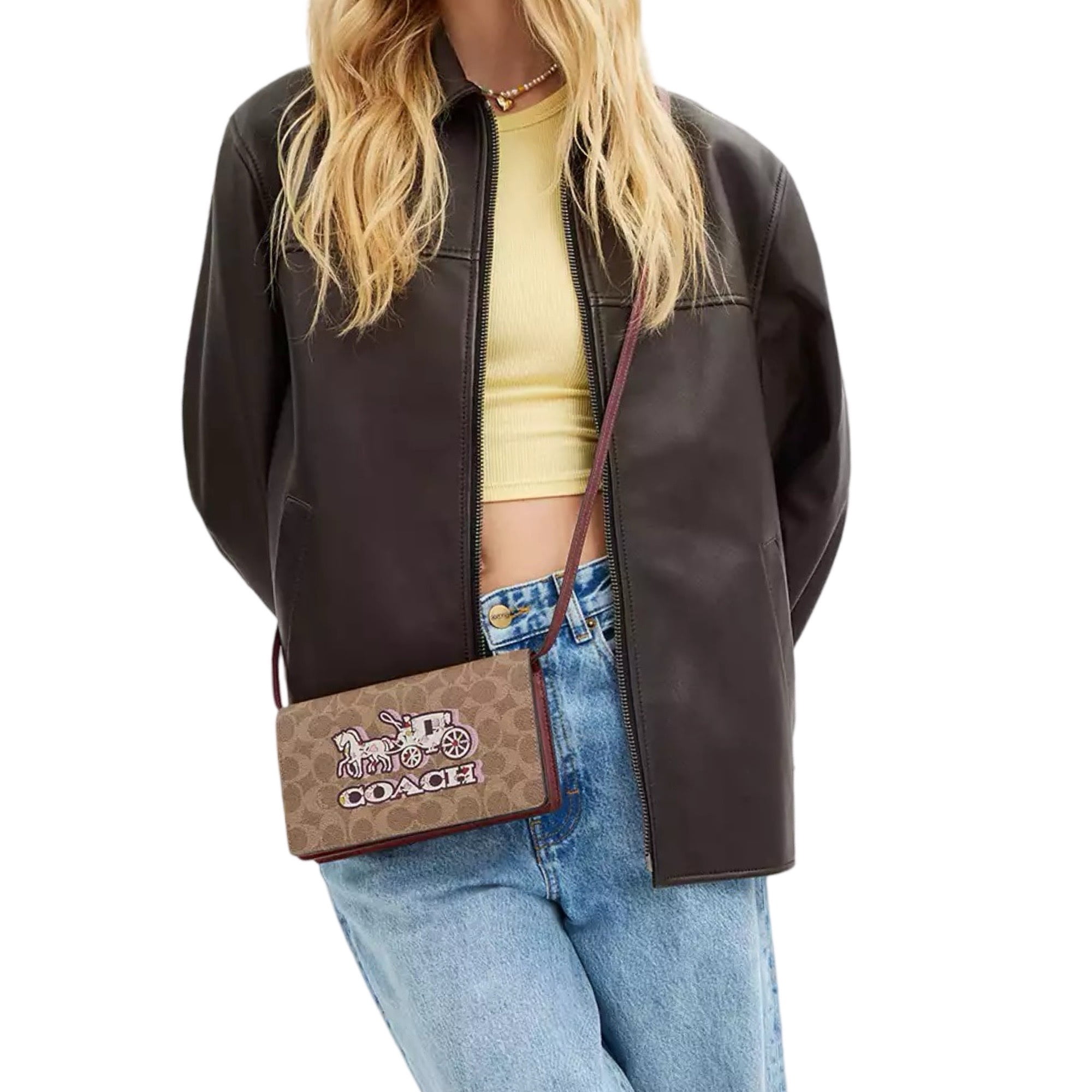 Coach Women's Anna Small Foldover Clutch Crossbody Bag in